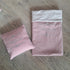 Couverture doublé en tissu matelassé + coussin assortie personnalisé, brodé prénom et/ou ornement